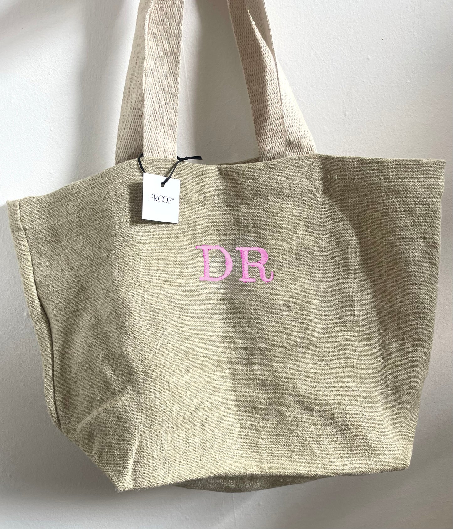 Set mare Borsa corda + Beauty rosa + Telo mare rosa personalizzati