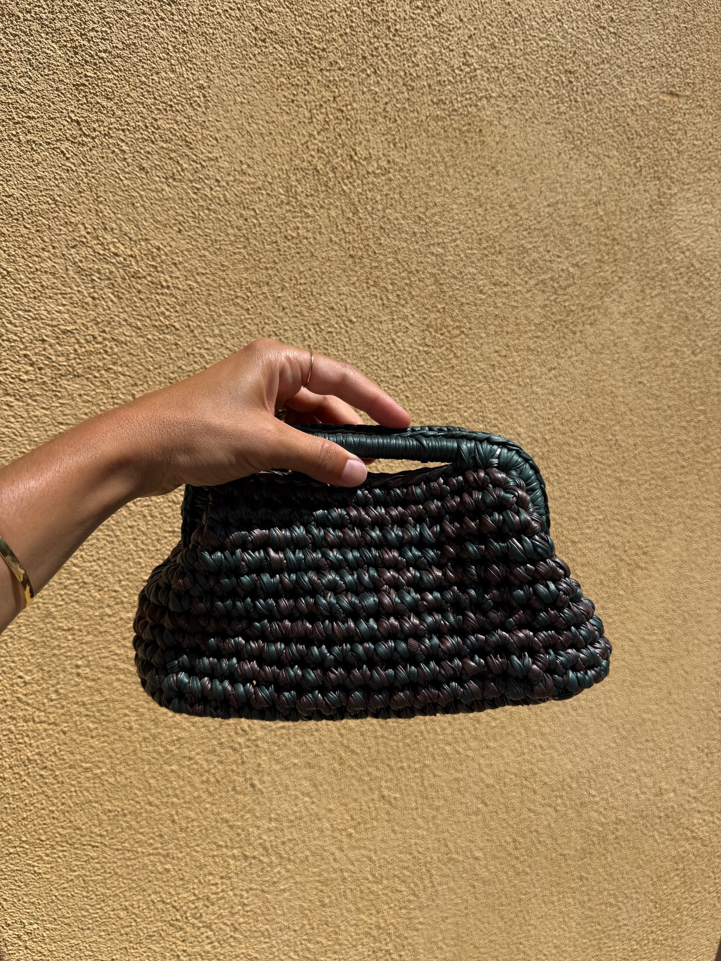 Borsa "Rossana" colore verdone e marrone