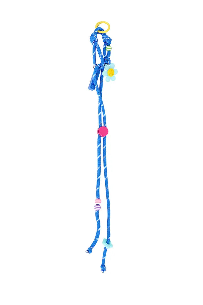 Portachiavi Happy flower blu