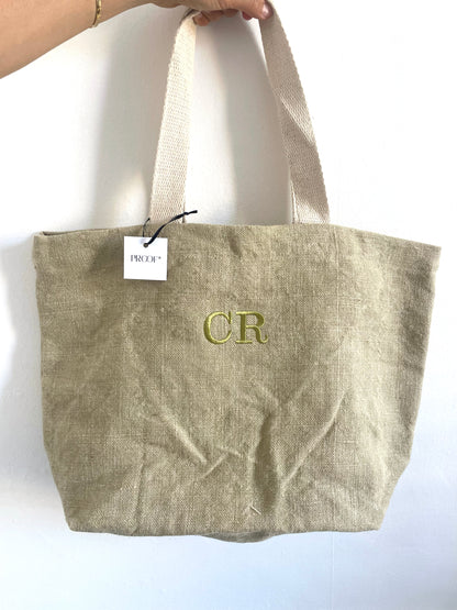 Borsa personalizzata in juta color corda