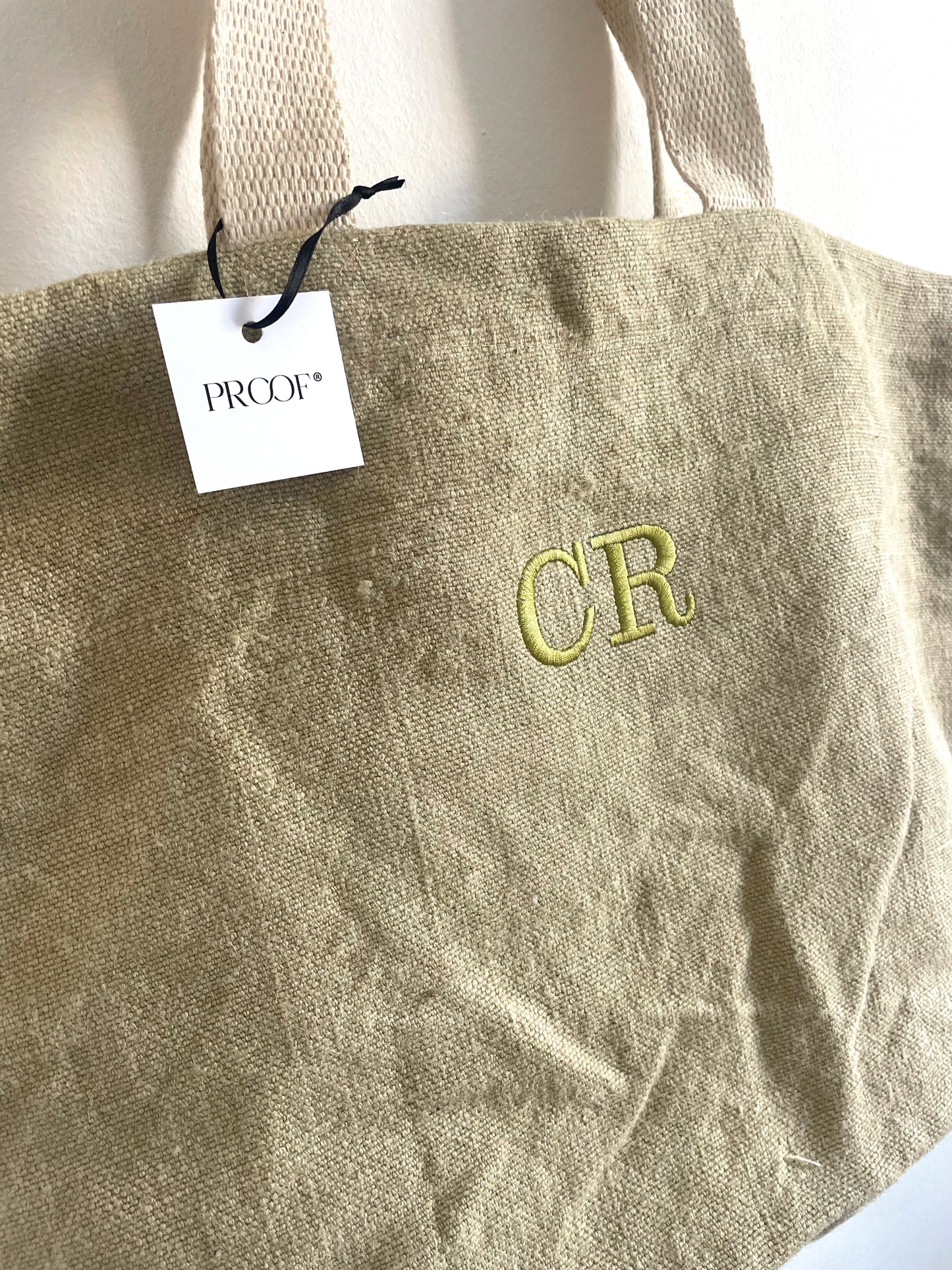 Borsa personalizzata in juta color corda