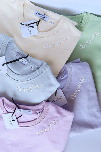 Felpa "Amore" color lavanda