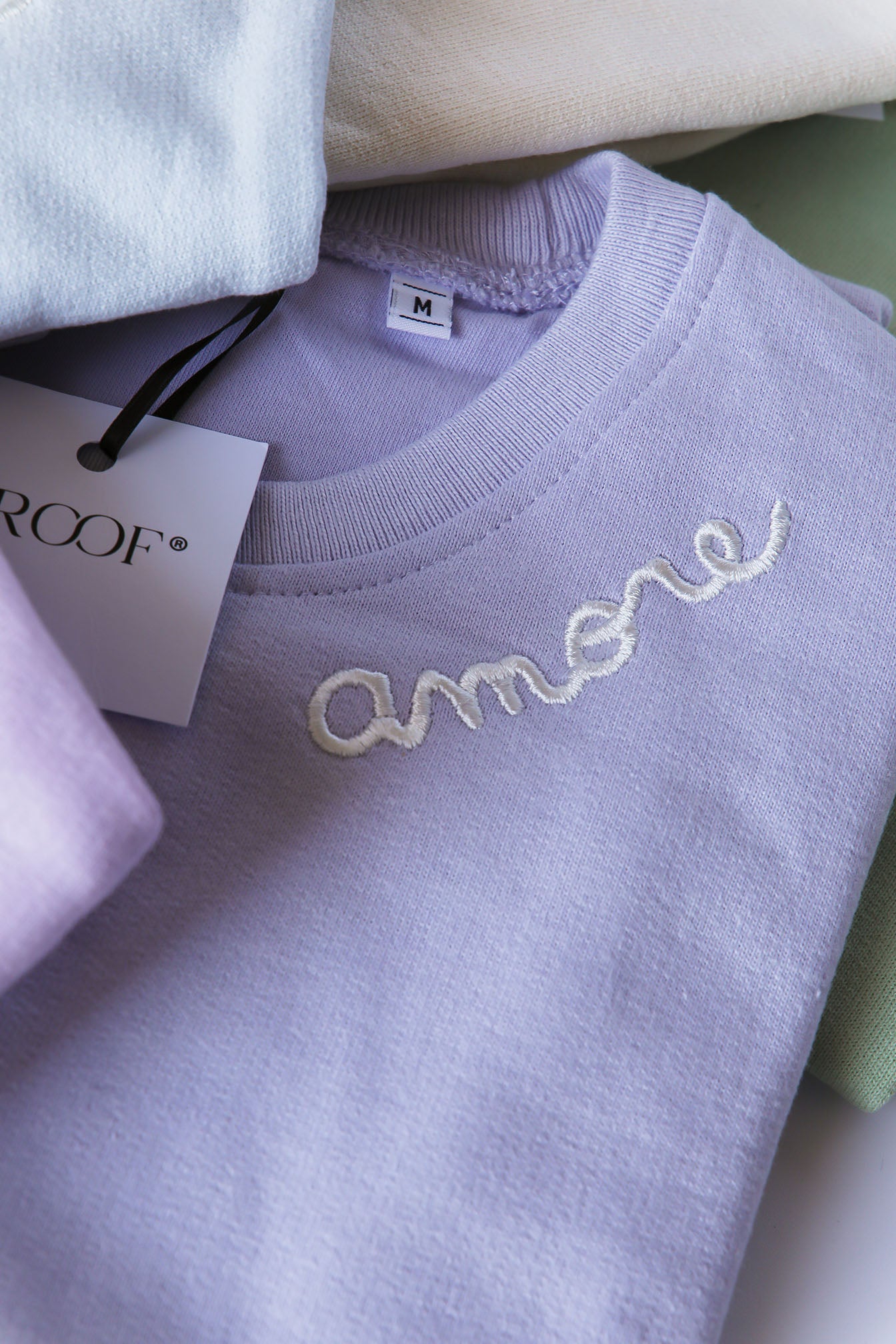 Felpa "Amore" color lavanda