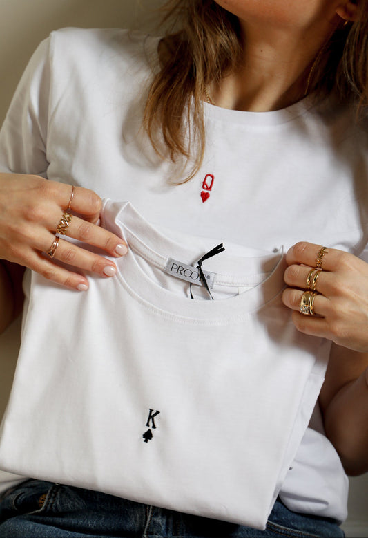 Tshirt di coppia "Re di picche/Regina di cuori"