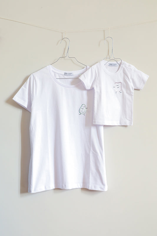 Tshirt di coppia mamma e 1 bimbo "Avocado ToasTEE"