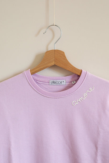 Felpa "Amore" color rosa candy