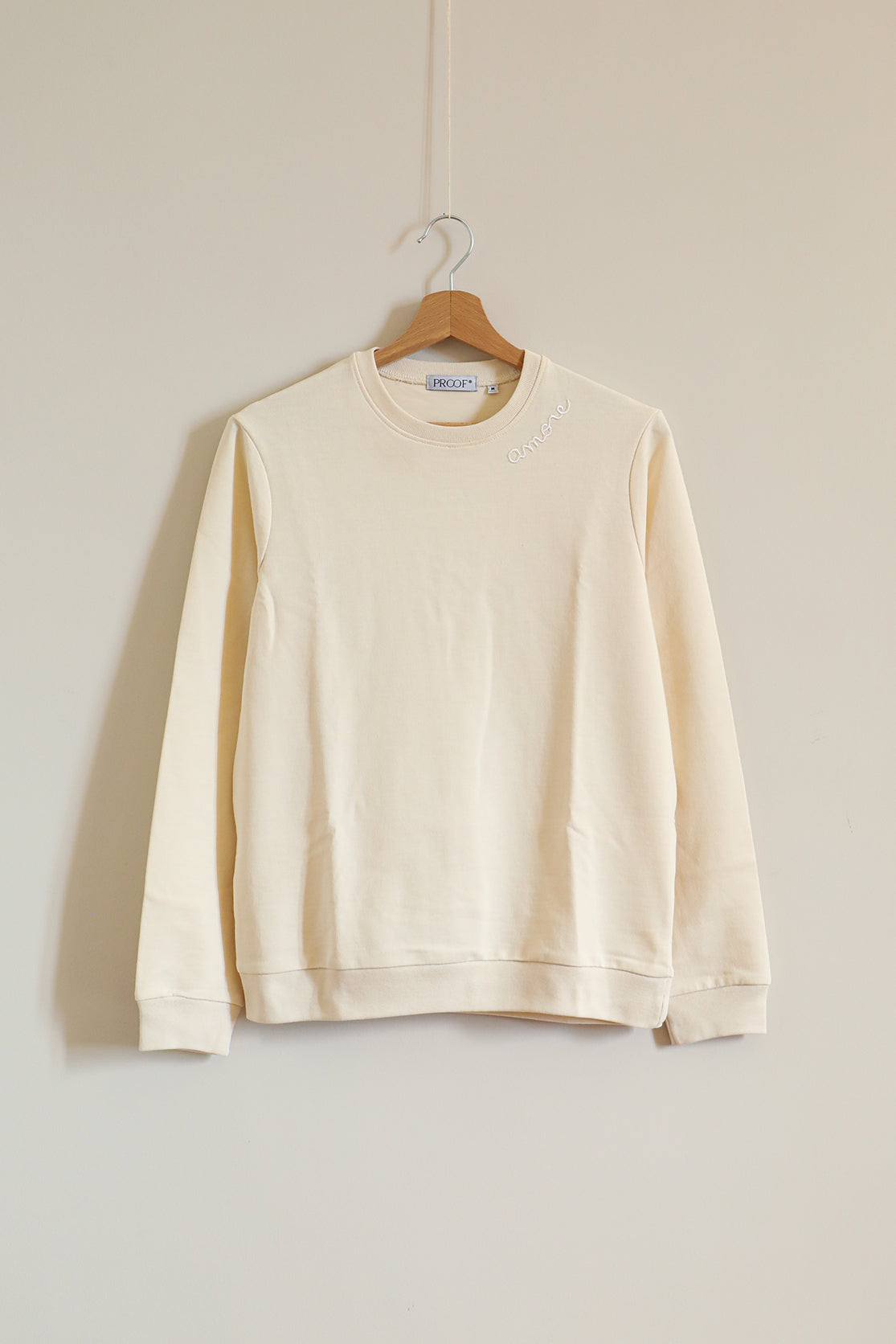 Felpa "Amore" color crema