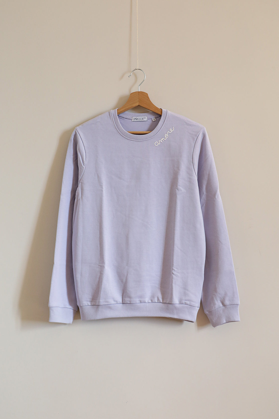 Felpa "Amore" color lavanda