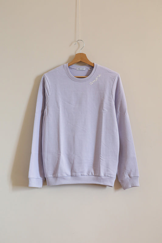 Felpa "Amore" color lavanda