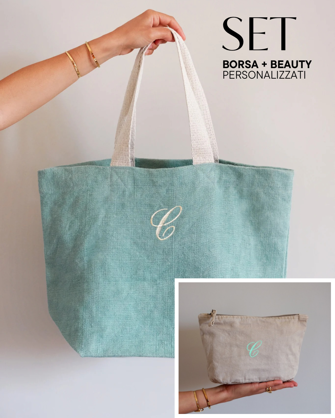 Set mare Borsa azzurra + Beauty corda