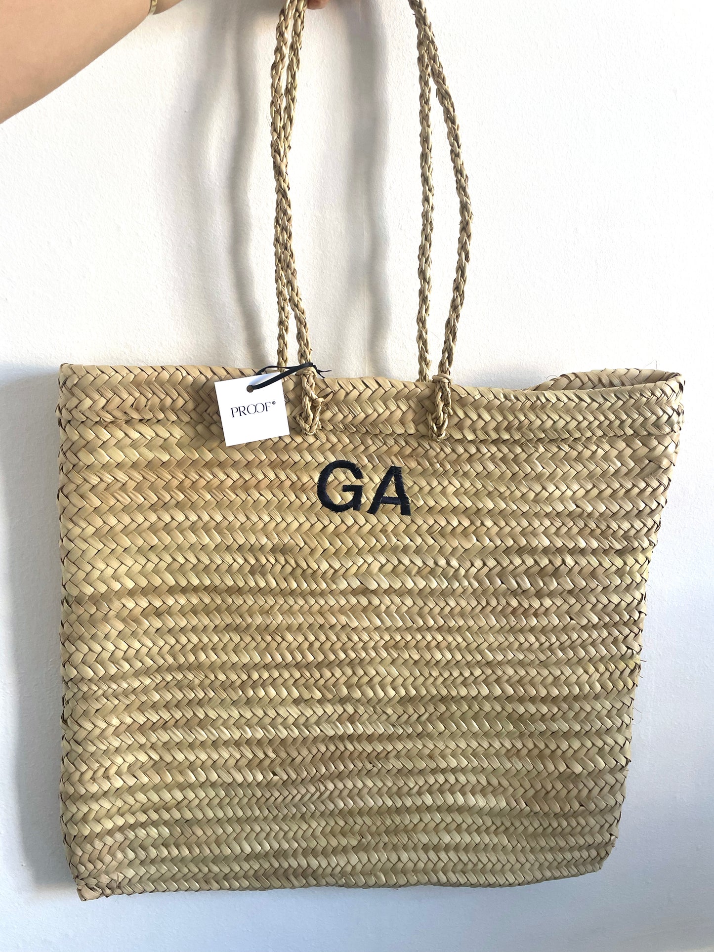 Set mare Borsa di paglia +Telo mare personalizzati