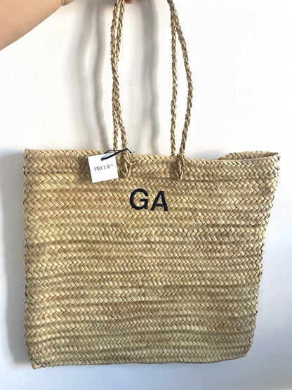 Set mare Borsa di paglia +Telo mare personalizzati