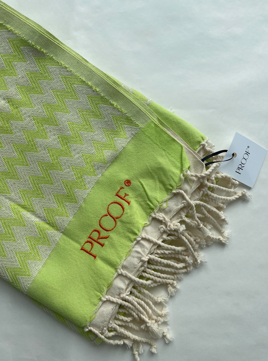 Telo mare zigzag lime
