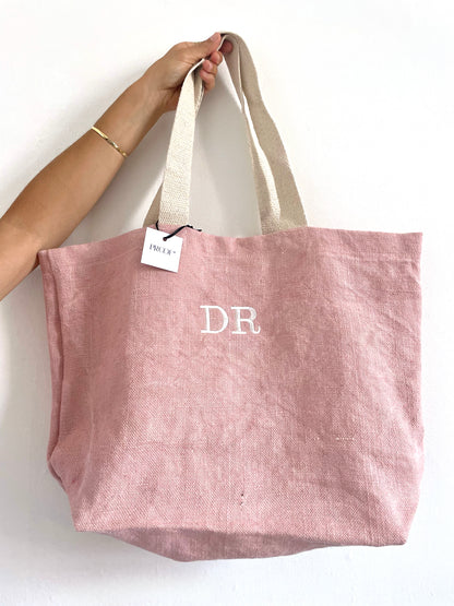 Set mare Borsa rosa + Beauty corda + Telo mare personalizzati